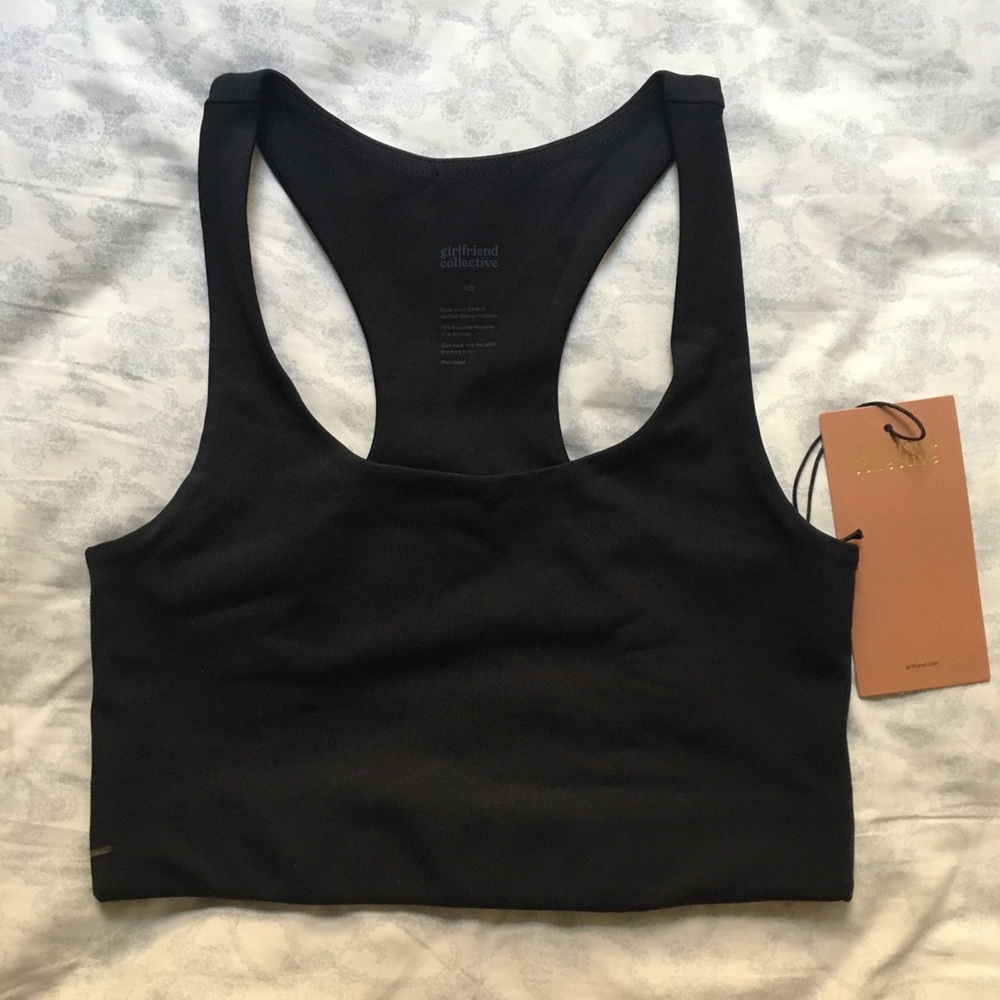 NWT Girlfriend Collective Black Paloma bra XS